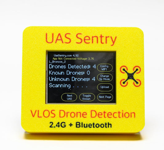 UAS Sentry VLOS Touch Screen - Visual Line of Sight Drone Detection & Tracking Device (Yellow)